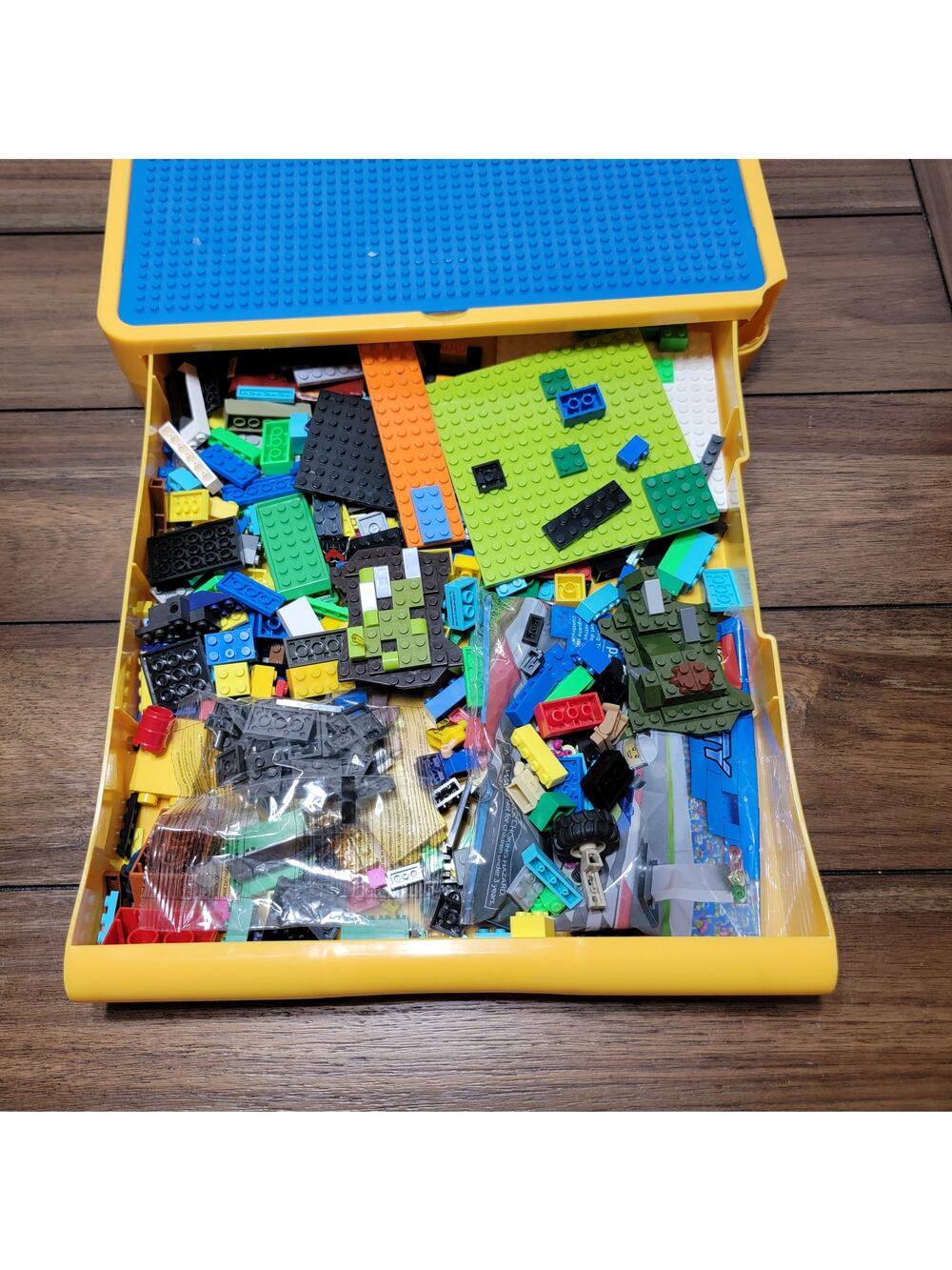 VINTAGE Block Tech Lego Brick Storage Case w/ Drawer FULL of Lego Bricks